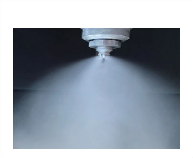 Vacuum precision etching, two-fluid etching